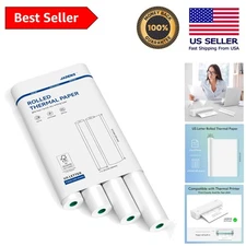 Efficient 4 Rolls of Quick-Dry Thermal Printer Paper 8.5''x11'' for Busy Users