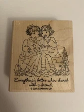 Stampin Up! Everything’s Better With Friend Wood Mounted Rubber Stamp RS75