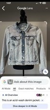 Ashley-Vintage Charm Women's Denim Jacket Size L Distressed Cotton Jean