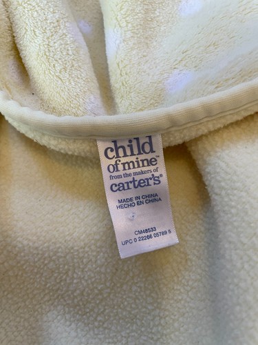 Carters Child Of Mine Yellow Polka Dot Elephants Baby Plush Blanket Lovey 28x37 - Picture 7 of 7