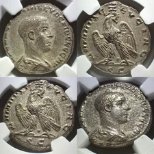 AD 251 Roman Provincial, Antioch (HERENNIUS ETRUSCUS, Caesar) BI Tetradrachm NGC