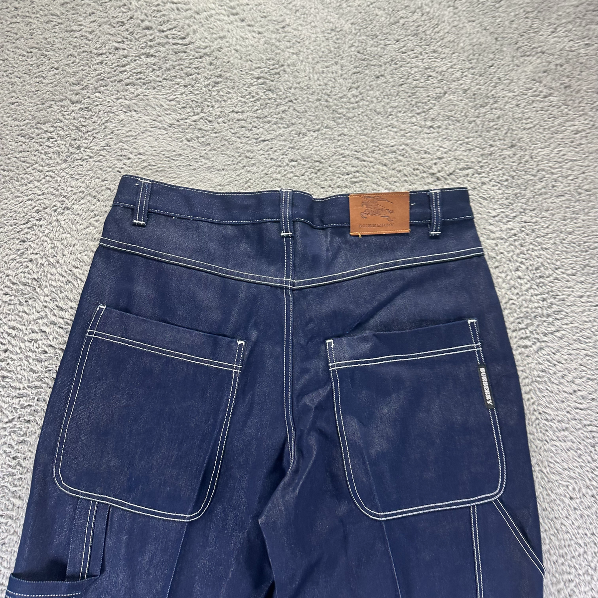Vintage Burberry Jeans Mens 40x30 Blue Denim Straight Baggy