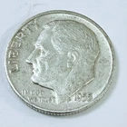 1955 S Roosevelt Dime 90% Silver 10c US Coin, VERY FINE CONDITION #6969