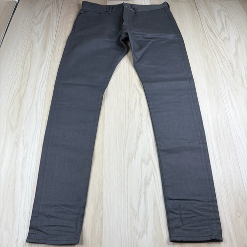 Pantalone uomo John Elliott grigio slim skinny spalmato denim elegante taglio jeans taglia 32 - Foto 2 di 11