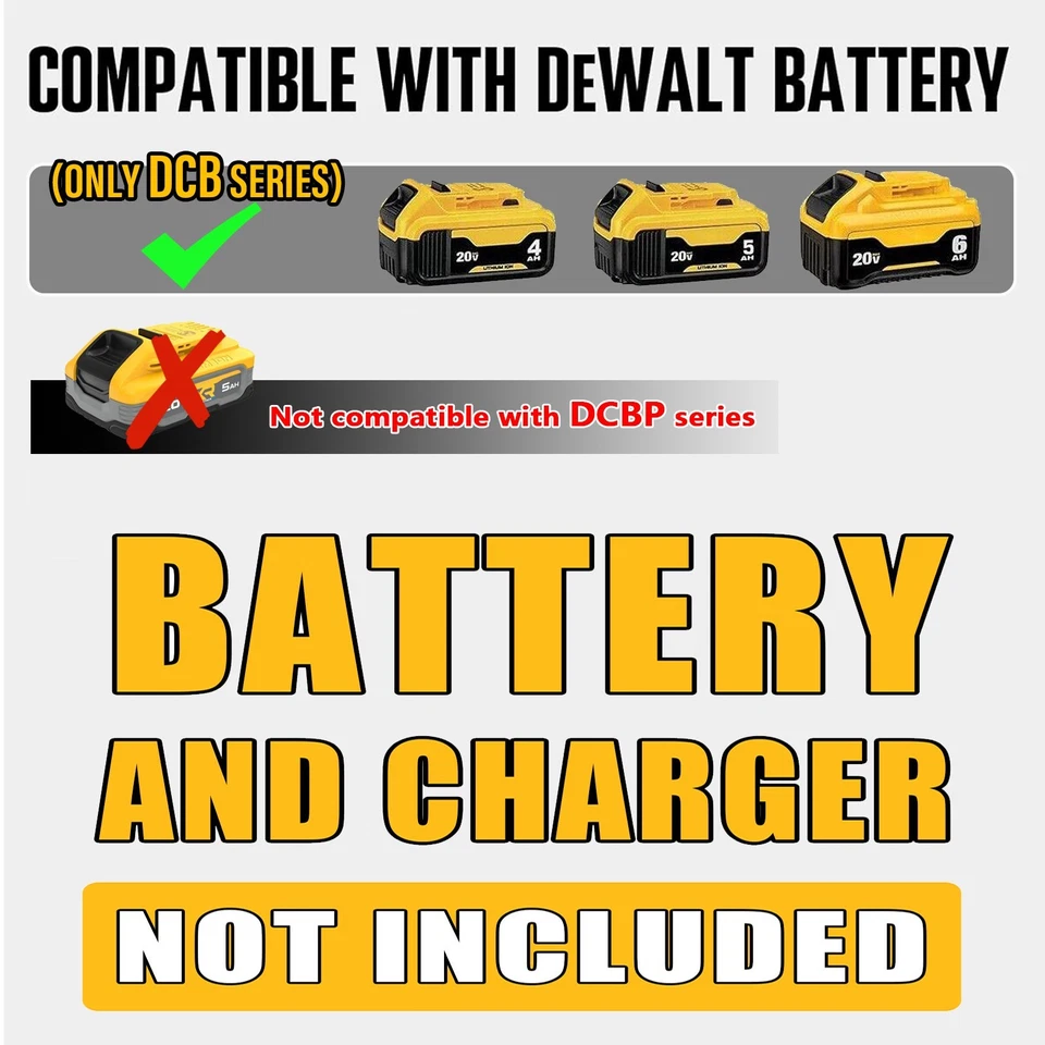 Para DEWALT 20V Batería 12" Inalámbrico Pala de Nieve Eléctrico Soplador de Nieve/Lanzador de Nieve - Imagen 2 de 4