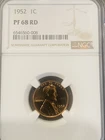 1952 NGC PF68 RD LINCOLN WHEAT CENT