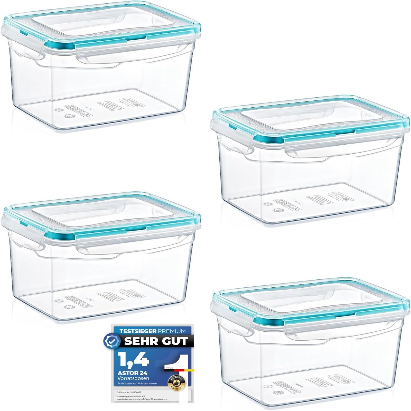 Frischhaltedose Gefrierdosen Vorratsdosen 4er Set Aufbewahrung Kunststoff