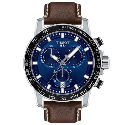 Unused TISSOT Supersport Chrono T125.617.16.041.00 Blue Men Watch in Box