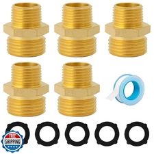 SUNGATOR 5 Pack 3/4" GHT Male x 1/2" NPT Male Garden Hose Adapter
