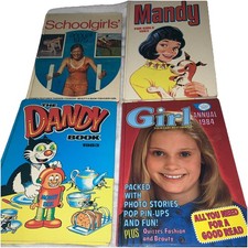 Vintage Annuals Joblot X4 1975 83 84 Dandy Mandy Schoolgirls Girls Free UK P&P