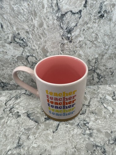 Lehrer Tasse, Lehrer Kaffeebecher, Lehrer Tasse, Lehrer Geschenk, rosa, Regenbogen - Bild 2 von 6