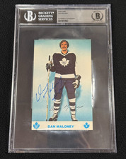 Dan Maloney Signed Toronto Maple Leafs Postcard Beckett Certified