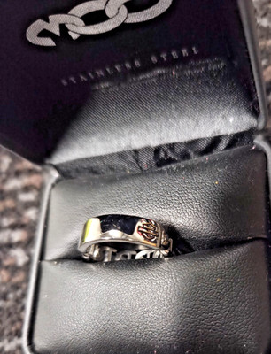 MOD HARLEY DAVIDSON BAR&SHIELD MOTHERS DAY STAINLESS RING SIZE 6