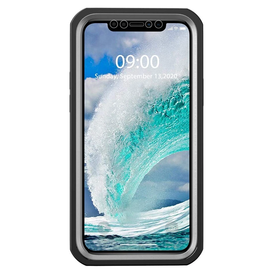 Crusta™ Rugged Tempered Glass Case for iPhone 12 Pro Max - Black - Image 2 of 4