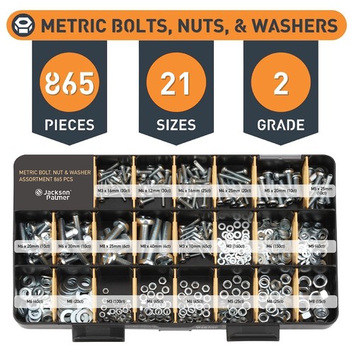Jackson Palmer 2251 Piece Hardware Assortment Kit with Screws, Nuts, Bolts & ... - Picture 6 of 9