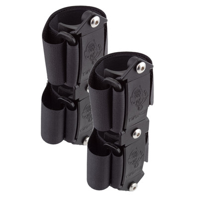 Pack of 2 TwoFish Quick Cage 3 Bolt Adapter: Black Anodized