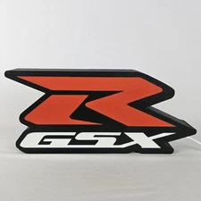 Suzuki GSXR Wall Sign Night Light - LED Lit, USB Powered  Lightbox  Mancave Sign