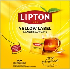 Lipton Yellow Label Tea Box of 100 Tea Bags 0.09 per strip