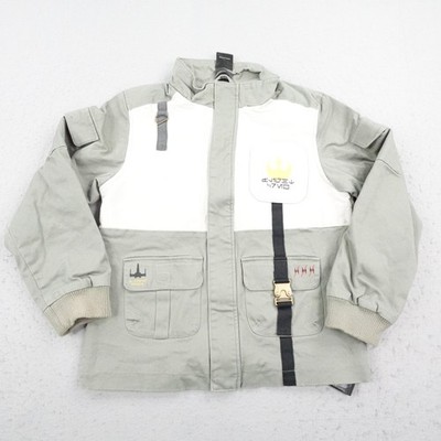 Star Wars Jacket Kids Large Gray Galaxys Edge Rebel Pilot Hoth Insulated Coat