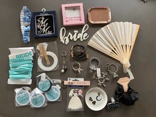 Lot Of Bridal Gifts Jewelry Box Luggage Tag Keychain Ring Dish Bachelorette W7
