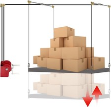 Overhead Garage Storage Rack -Heavy-duty Lifting Garage Ceiling Storage Rack