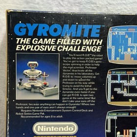 Gyromite⭐️NICE Complete CIB Big Box⭐️Nintendo NES Original RARE Rob Robot Bundle
