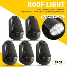 Auto 5x Solar Powerd Cab Roof White Lights Universal Pick-up Trucks Smoked Lens