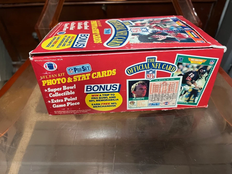 Juego de cartas de fútbol americano profesional de la NFL serie 1 1989 paquetes de 36 tarjetas coleccionables Foto 3 de 4