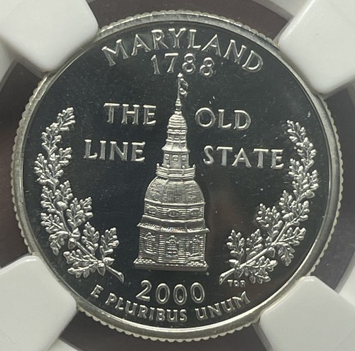 2000 S Maryland Silver Quarter Proof NGC PF70 - Picture 3 of 4