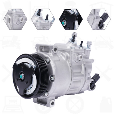 Air Conditioner A/C Compressor Replace For Audi A3 TT VW Jetta Golf GTI EOS 2.0L