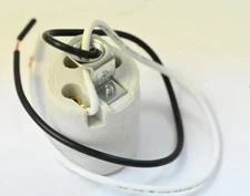 White Ceramic Porcelain Bulb Light Lamp Socket 250V 660W E136278 Sun-Lite