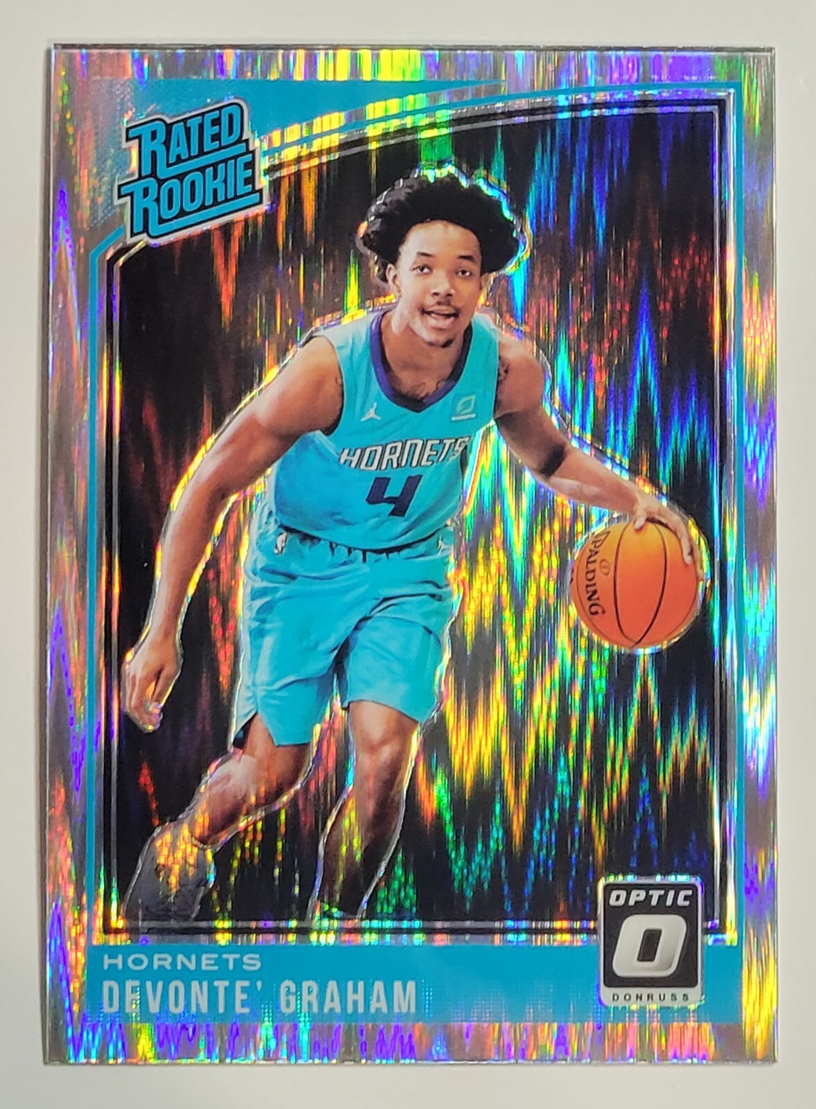 DEVONTE' GRAHAM 2018-19 Panini Donruss Optic Rated Rookie Shock Prizm #189