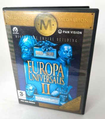 Europa Universalis II 2 1419-1820 PC CD-ROM Medallion Pan Vision Paradox 2005