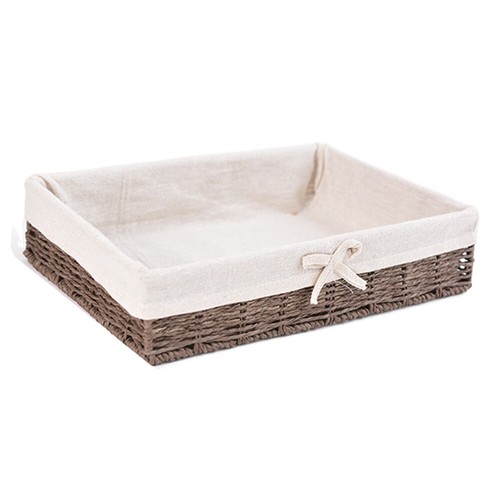 Rectangular Handmade Rattan Storage Baskets Bow Weaving Storage Tray Bread - Picture 14 of 14
