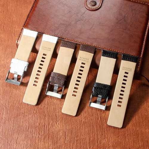 22-32mm Genuine Leather Watch Band Replacement Strap Wristband Watchband NEW - Picture 3 of 24