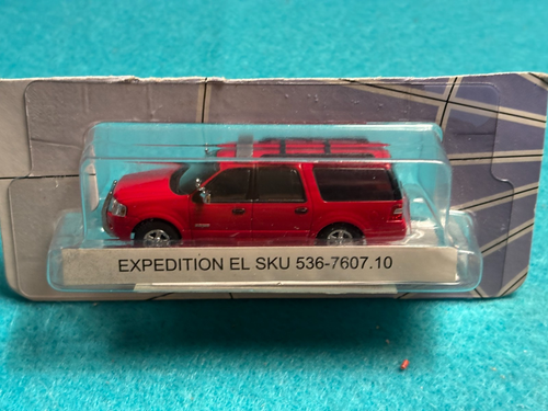 New, 1/87 scale, River Point Station red, generic F.D Ford Expedition EL model.