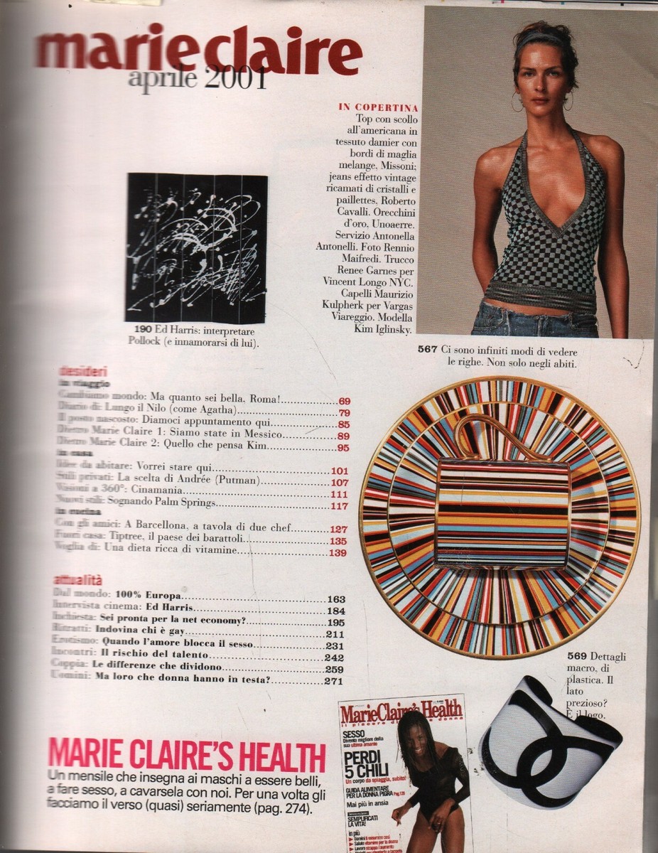 Marie Claire Italian Fashion April 2001 Kim Iglinsky