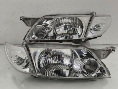 MAZDA PREMACY CPEW CP8W Chrome Headlamps Lights with Corner Lamp Pairs 1999-2005