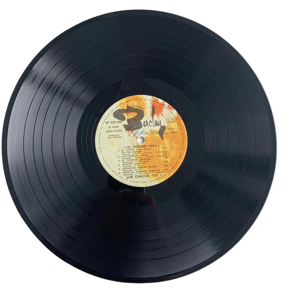 Los Chacos El Condor Pasa LP Vinyl Album Record Barclay 40031 Latin Folk Music - Image 2 of 4