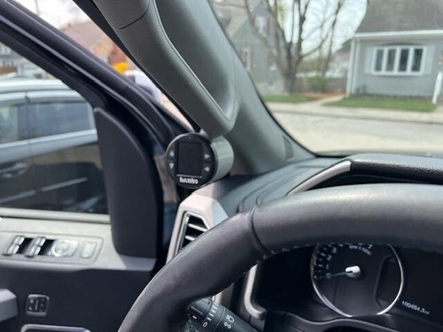 15 22 Ford F150 250 350 Left Side Handle Pillar Single Gauge Pod Mount Gray - Picture 8 of 9