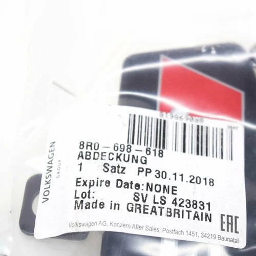 Audi Q5 8R Vorderradbremssattel 'S Q5' Abdeckplatte 2 Stück 8R0698618 - Bild 6 von 8