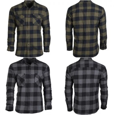 MIL-TEC HOLZFÄLLERHEMD LEICHT SHIRT LANGARM KARIERT HERREN HEMD ARBEITSHEMD KARO WOOD
