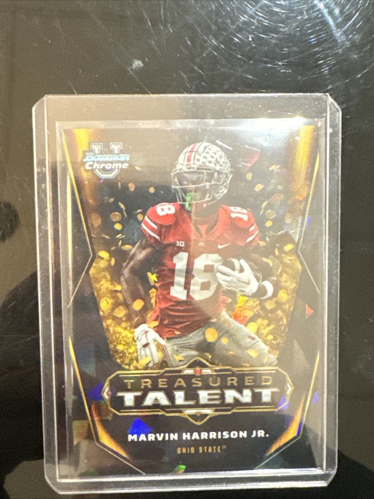 2023 Bowman Chrome U Sapphire Marvin Harrison Jr Treasured Talent SSP Cardinals