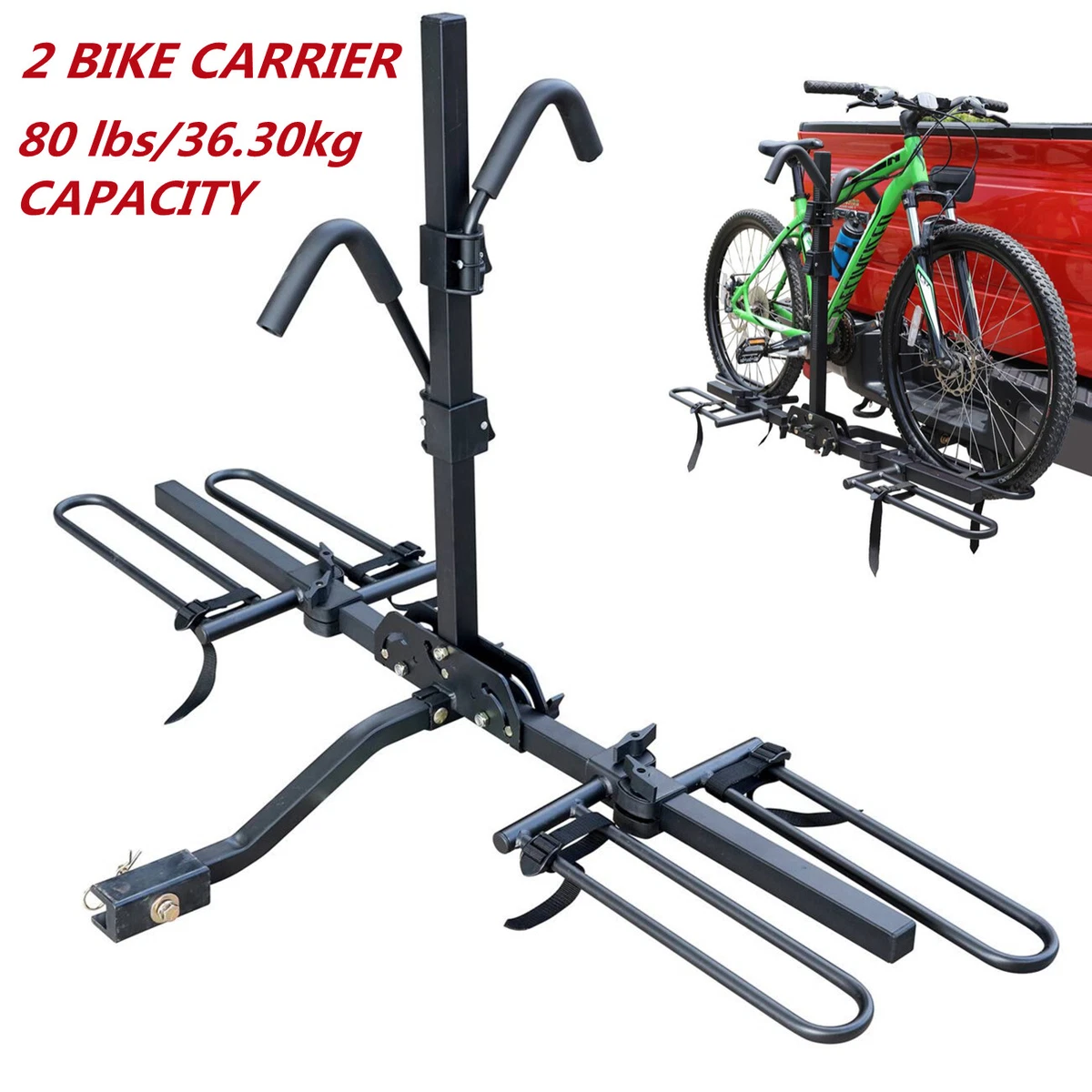 2 Bike Bicycle Platform Car Carrier Rack Hitch Mount for 2 Receiver CargoMaster