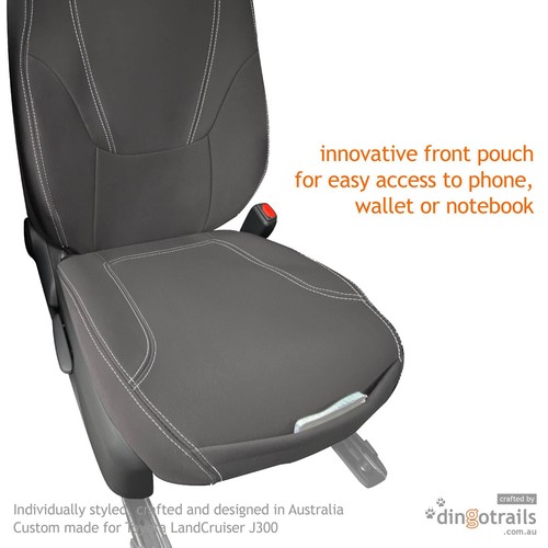 Fit Toyota LandCruiser J300 GX GXL(Dec21-Now)Full-back FRONT Neoprene Seat Cover - Picture 3 of 10