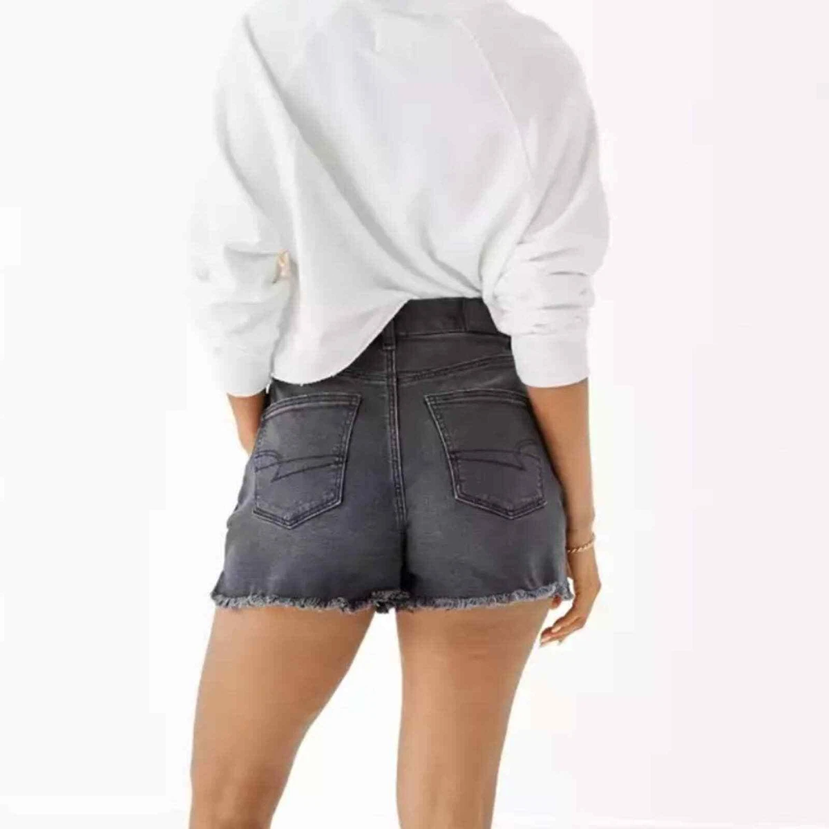 AE Curvy Denim Mom Shorts