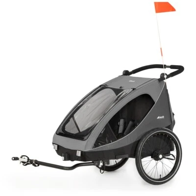 Hauck Core Fahrradanhänger Buggy Dryk Duo Grey TOP