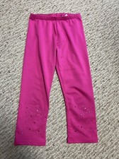 girls freestyle danskin pink leggings size 6/6x