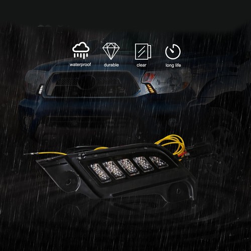 LED Daytime Running Light Headlight Side Lamp For 2012-2015 Toyota Tacoma. - Bild 5 von 22