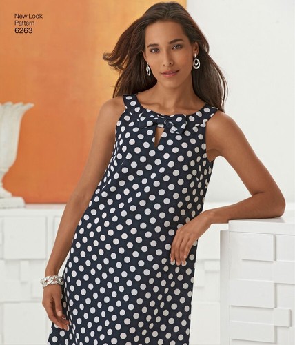 Abito donna più donna NEW LOOK modello cucito 6263 Misses sconto 8-18 20% - Foto 3 di 5